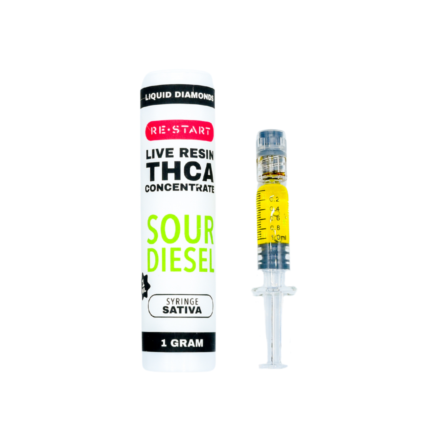 THCA Live Resin Dab Syringe (S) Sour Diesel Live Resin + FREE Accessory / 1ml/1G (Reg. Price $45)